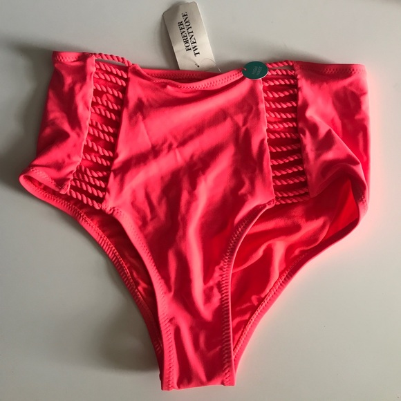 Brand new! Fiery red bikini bottom high waisted - Picture 1 of 4